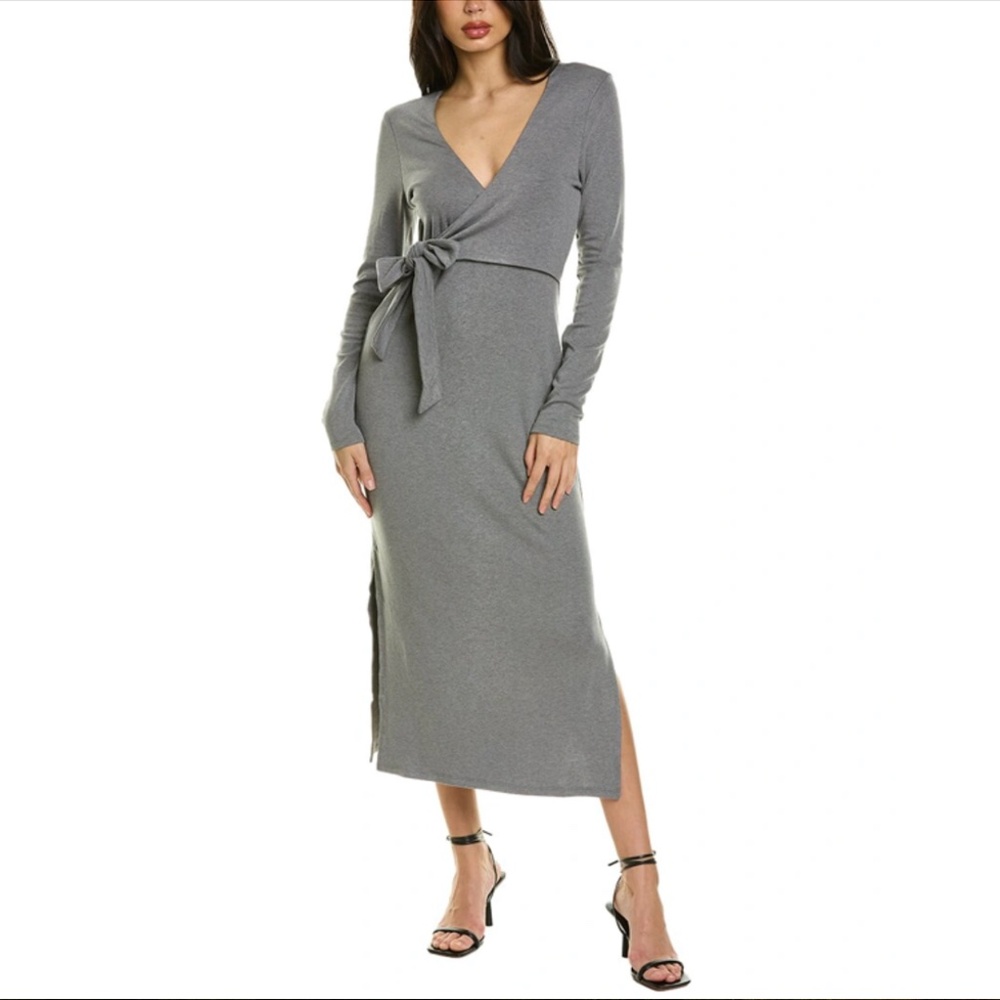 SPLENDID: Astrid Wrap Dress In Grey (NWT)